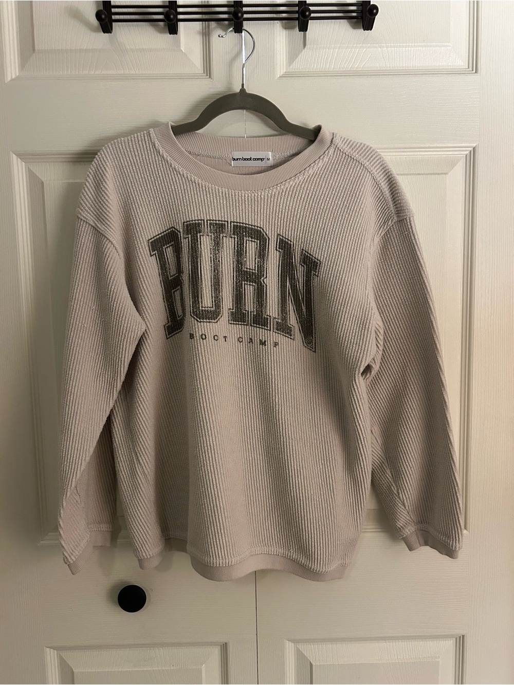 Burn Boot Camp Crewneck Waffle Knit Crewneck